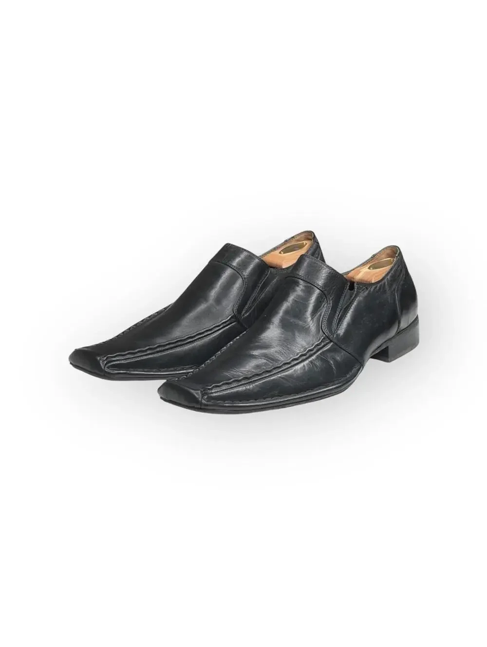 Stacy Adams  Square Toe Dress Shoe Booties  Black Leather Shooties  13D 